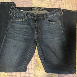 American Eagle Outfitters Women's Skinny Jeans - Dark Blue —sz 10 Long